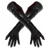 Lateksa garie, unisex cimdi (melni) - M