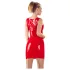 LATEX - mini kleita bez piedurknēm sarkana latex - S