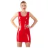 LATEX - mini kleita bez piedurknēm sarkana latex - M