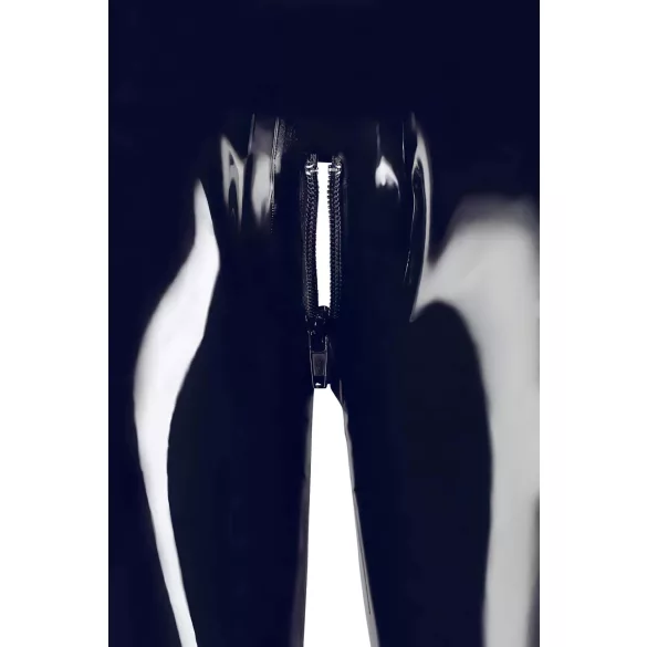 LATEX - sieviešu legingi ar rāvējslēdzēju melni - L