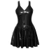 LATEX - mini kleita ar volāniem (melna) - XL