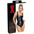 LATEX - ar pilnu rāvējslēdzēju lateksa bodijs (melns)