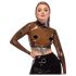 LATEX - caurspīdīgs lateksa tops (caurspīdīgs-melns)