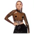 LATEX - sieviešu caurspīdīgs lateksa tops melns