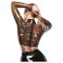 LATEX - caurspīdīgs lateksa tops (caurspīdīgs-melns)