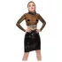 LATEX - sieviešu caurspīdīgs lateksa tops melns