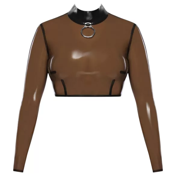 LATEX - sieviešu caurspīdīgs lateksa tops melns