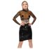 LATEKSS - caurspīdīgs lateksa tops (caurspīdīgs-melns) - S-L - 2XL