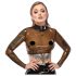 LATEKSS - caurspīdīgs lateksa tops (caurspīdīgs-melns) - S-L - 2XL