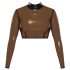 LATEKSS - caurspīdīgs lateksa tops (caurspīdīgs-melns) - S-L - 2XL
