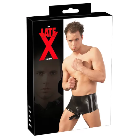 LATEX - bokseršorti ar dzimumlocekļa apvalku melni