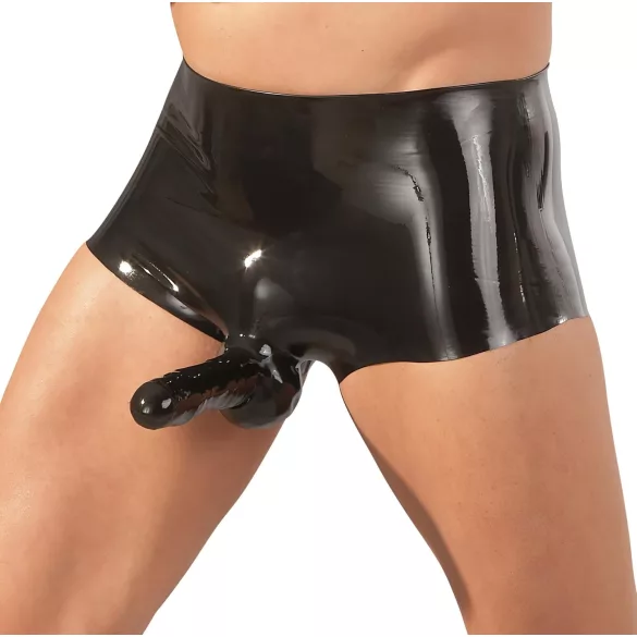 LATEX - bokseršorti ar dzimumlocekļa apvalku melni - L/XL