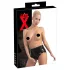 LATEX - sieviešu biksītes ar maksts prezervatīvu melnas - XL