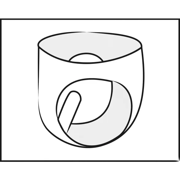 LATEX - vīriešu bokseršorti ar konisku anālo dildo melnā krāsā