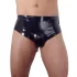 LATEX - vīriešu bokseršorti ar konisku anālo dildo melnā krāsā - XL