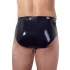 LATEX - vīriešu bokseršorti ar konisku anālo dildo melnā krāsā - XL