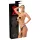 LATEX - apakšveļa ar 2 iekšējiem dildo, melna (S-L)