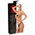 LATEX - apakšveļa ar 2 iekšējiem dildo, melna (S-L)