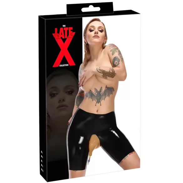 LATEX - Lateksa apakšbikses ar drenāžas atveri (melns)