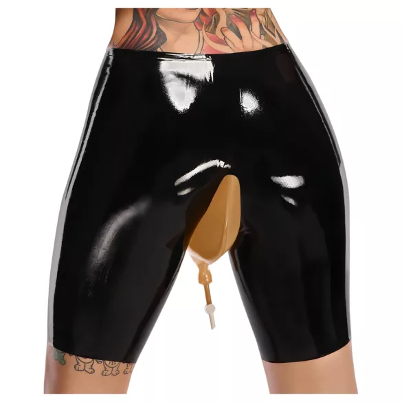 LATEX - Lateksa apakšbikses ar drenāžas atveri (melns)