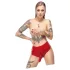 LATEX - apakšbikses ar reālistisku dildo (sarkanas)