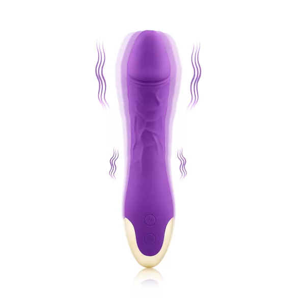 Mrow Real Lover - uzlādējams ūdensizturīgs realistisks vibrators violets