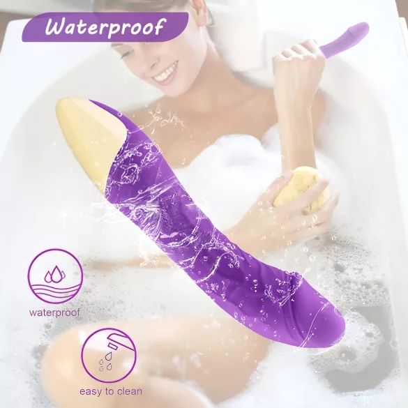 Mrow Real Lover - uzlādējams ūdensizturīgs realistisks vibrators violets
