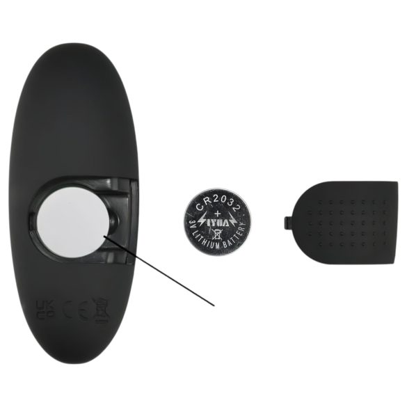 Mrow - anālais vibrators ar radio vadību, gaismas efekti, melns