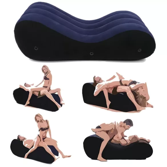 Desirel Magic Pillow - Uzpūšams seksa dīvāns - liels (zils)