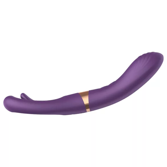 Funny Me Dual - vibrators ar mēli un klitora stimulāciju, uzlādējams, violets
