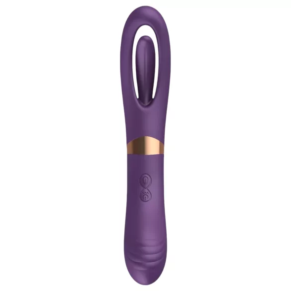 Funny Me Dual - vibrators ar mēli un klitora stimulāciju, uzlādējams, violets