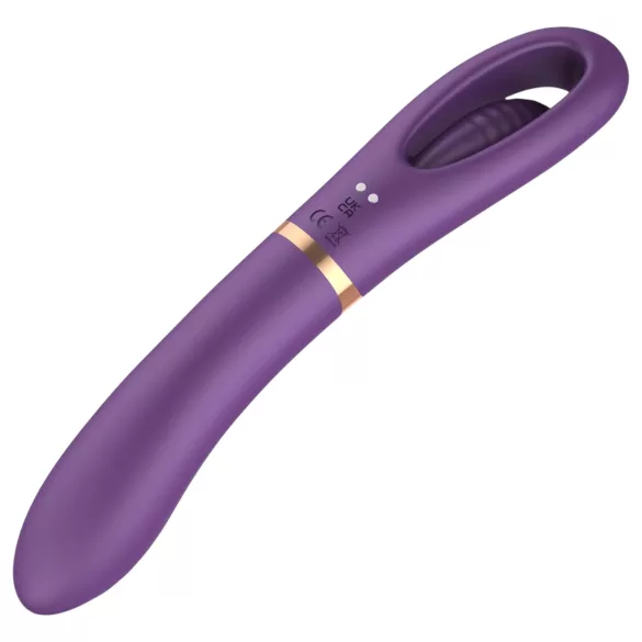 Funny Me Dual - vibrators ar mēli un klitora stimulāciju, uzlādējams, violets