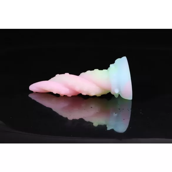 OgazR dildo ar spirālveida taustekli 18 cm varavīksnes krāsā