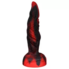 OgazR dildo ar rievām 20 cm sarkans