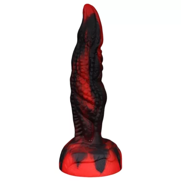 OgazR dildo ar rievām 20 cm sarkans