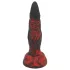 OgazR dildo ar rievām 20 cm sarkans
