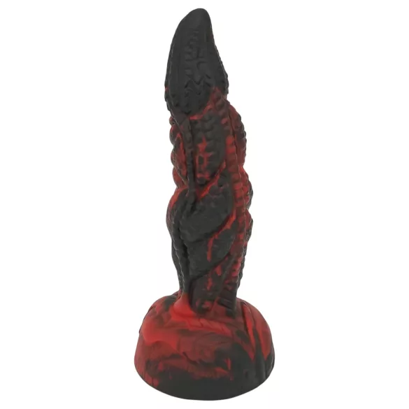 OgazR dildo ar rievām 20 cm sarkans