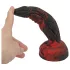 OgazR dildo ar rievām 20 cm sarkans