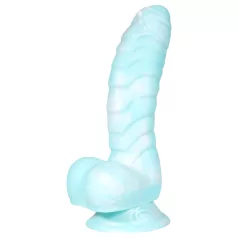 OgazR dildo ar izciļņiem 17 cm zils balts