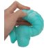 OgazR Jūras Čūska - rievots dildo - 17 cm (zils-balts)