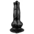 Animalorny - suņu formas dildo 12 cm melns