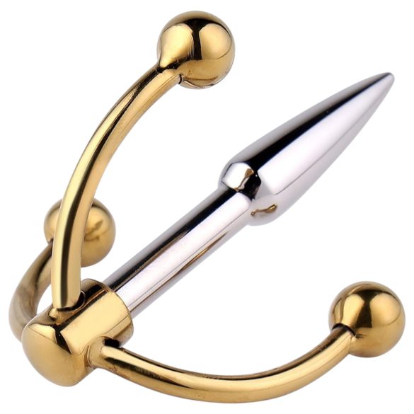 Uretrālās rotaļas - enkura metāla dilators - 4,5 cm (sudrabs)