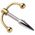 Uretrālās rotaļas - enkura metāla dilators - 4,5 cm (sudrabs)