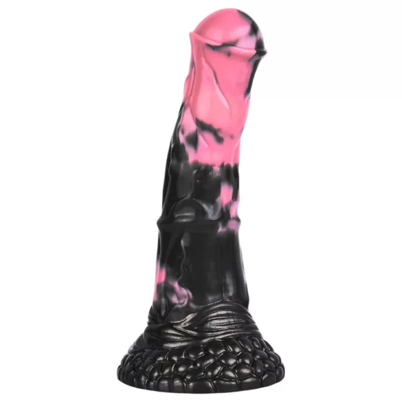 Bad Horse - silikona zirga dzimumlocekļa dildo - 18 cm (melns-rozā)