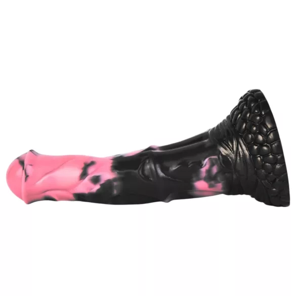 Bad Horse - silikona zirga dzimumlocekļa dildo - 18 cm (melns-rozā)