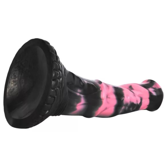 Bad Horse - silikona zirga dzimumlocekļa dildo - 18 cm (melns-rozā)