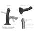 Strap-on-me divkāršs dildo ar diviem slāņiem melns
