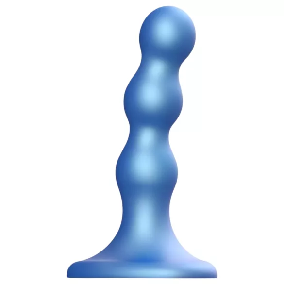 Strap-on-me dildo ar bumbiņām un piesūcekni, zils, S izmērs