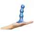 Strap-on-me dildo ar bumbiņām un piesūcekni, zils, S izmērs