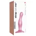 Strap-on-me Curvy S - viļņains, ar piesūcekni aprīkots dildo (rozā)